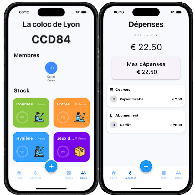 Application mobile - Gestion de colocation