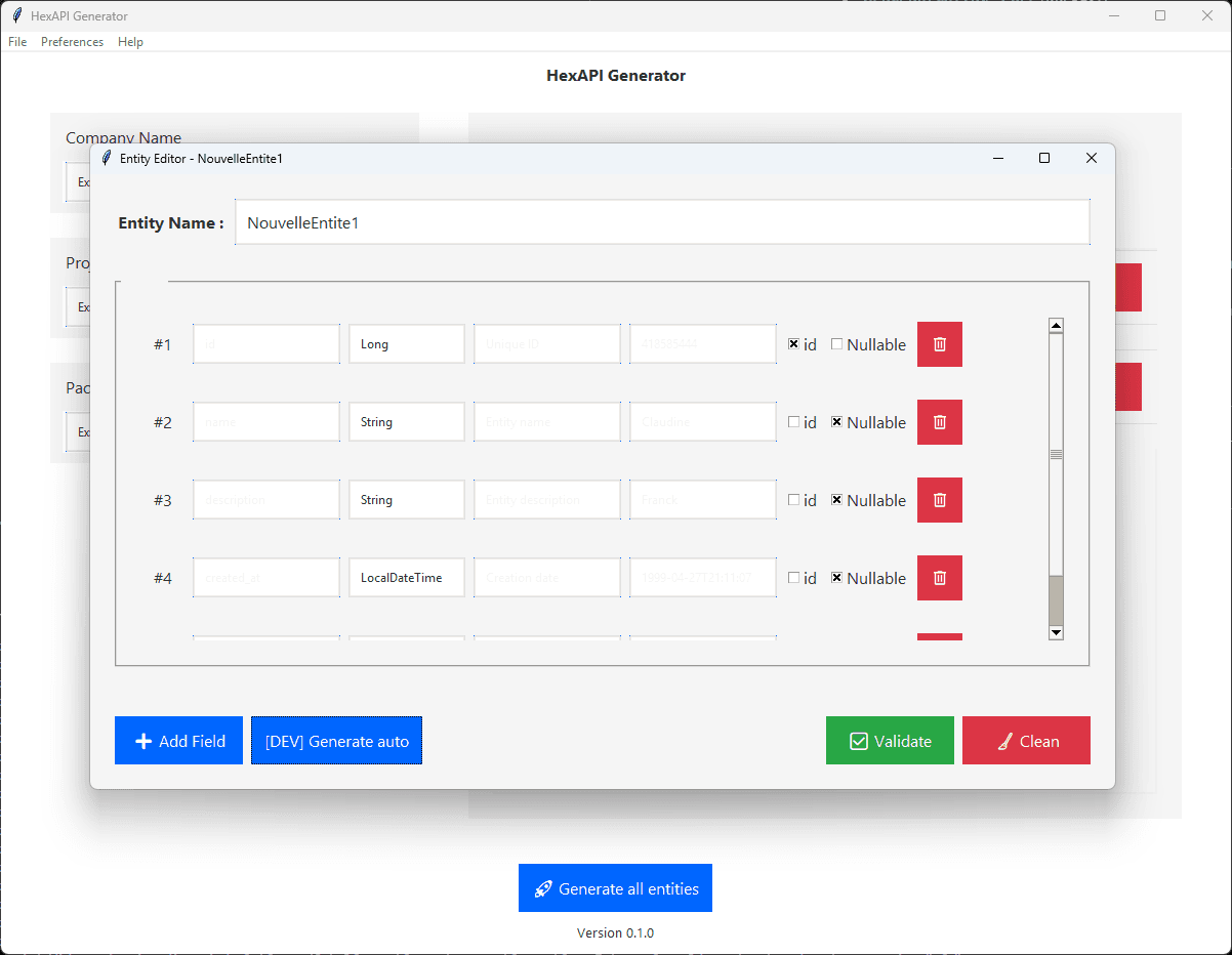 Logiciel - Générateur d’API Java Hexagonale